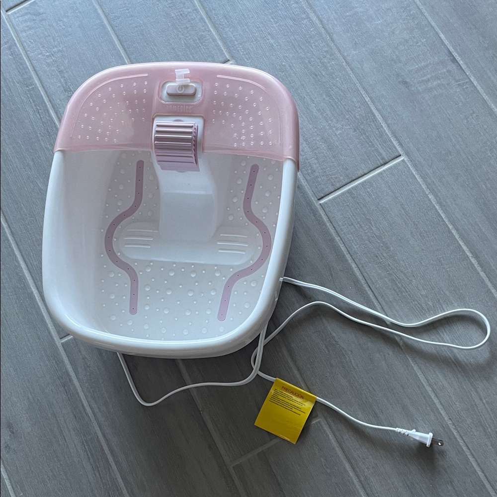 Homemedics Pink and White Bath Foot Spa